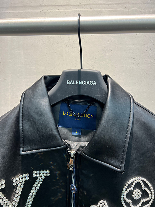 ルイヴィトン ランウェイスタイルのレザージャケット