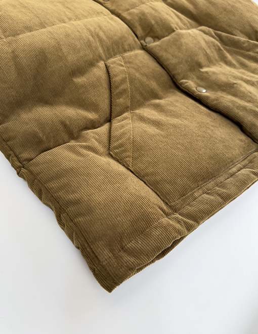 プラダ コーデュロイ レトロ ダウンベスト