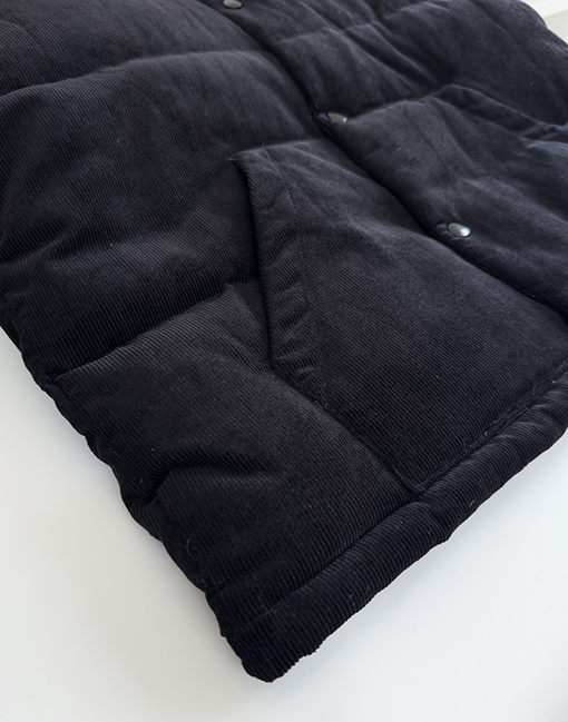 プラダ コーデュロイ レトロ ダウンベスト