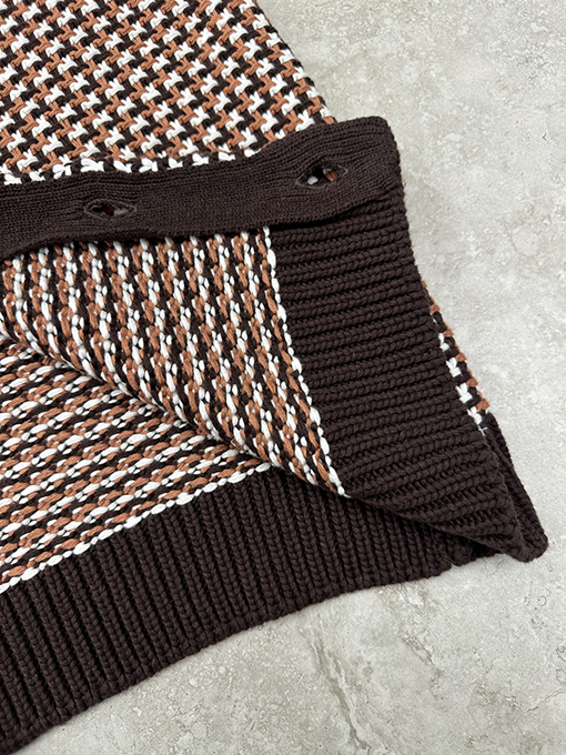 ルイヴィトン ハウンドトゥースクルーネックカーディガン