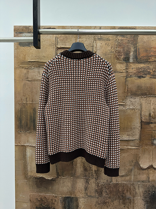 ルイヴィトン ハウンドトゥースクルーネックカーディガン