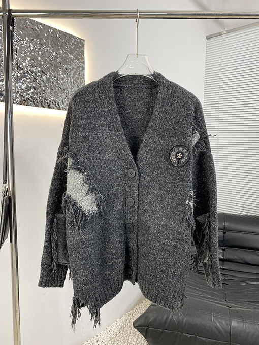 クロムハーツ 新しいチャンキーニットカーディガン