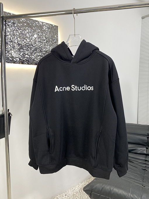 アクネストゥディオズ Acne Studios 新しいフリース裏地のフード付きスウェットシャツ