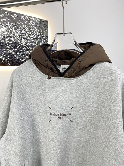 マルタンマルジェラ フリース裏地フード付きスウェットシャツ