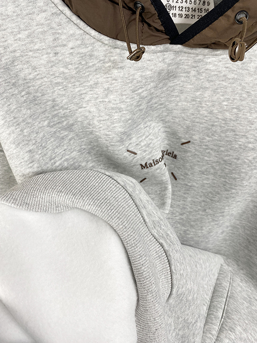 マルタンマルジェラ フリース裏地フード付きスウェットシャツ