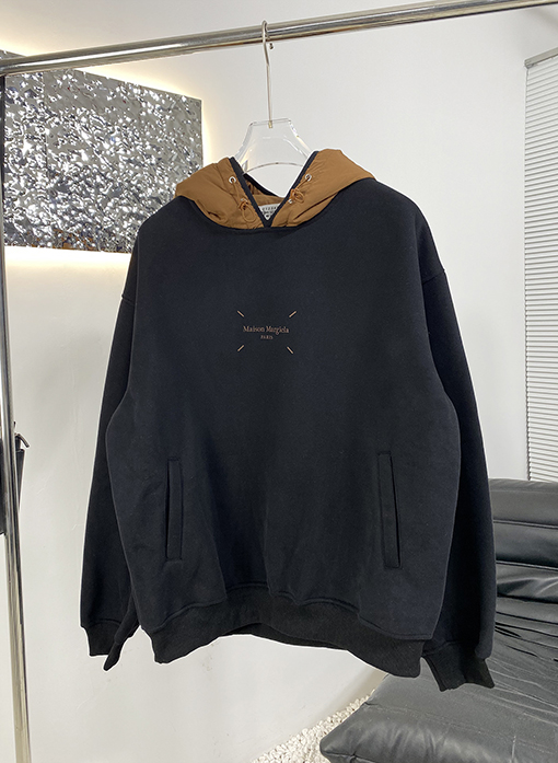 マルタンマルジェラ フリース裏地フード付きスウェットシャツ