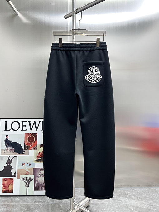 モンクレールコピー MONCLER レザーパッチ刺繍ロゴ厚のカジュアルパンツ