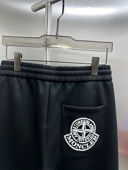 モンクレールコピー MONCLER レザーパッチ刺繍ロゴ厚のカジュアルパンツ