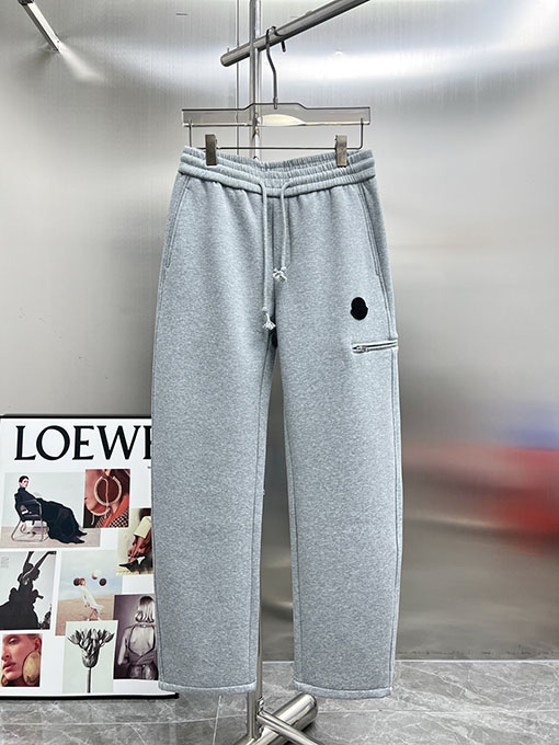 モンクレールコピー MONCLER レザーパッチ刺繍ロゴ厚のカジュアルパンツ