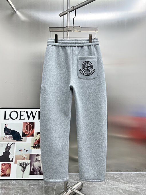 モンクレールコピー MONCLER レザーパッチ刺繍ロゴ厚のカジュアルパンツ