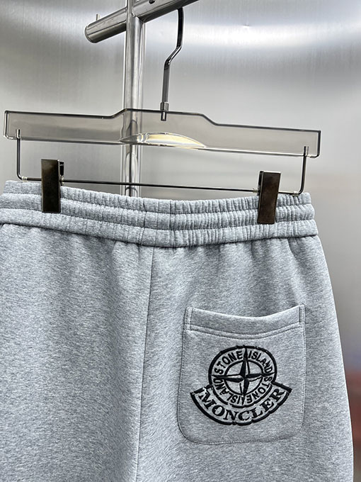 モンクレールコピー MONCLER レザーパッチ刺繍ロゴ厚のカジュアルパンツ