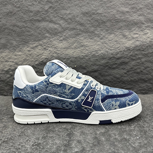 ルイヴィトン LV Trainer Monogram デニムカップルスニーカー