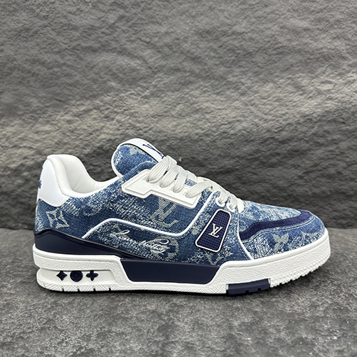 ルイヴィトン LV Trainer Monogram デニムカップルスニーカー
