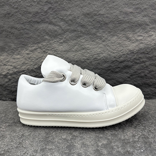 リックオウエンス JUMBO LACE シープスキンのワイドレースローカットスニーカー