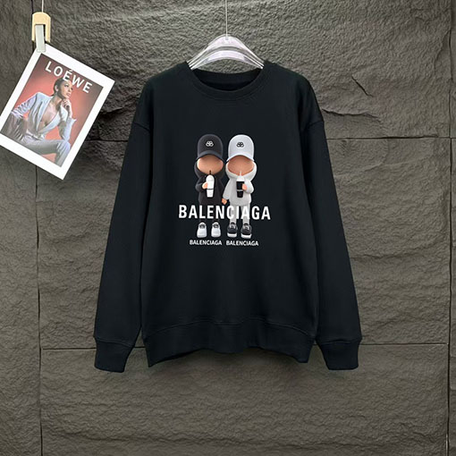 バレンシアガ Balenciaga 新モデルクルーネック長袖スウェットシャツ