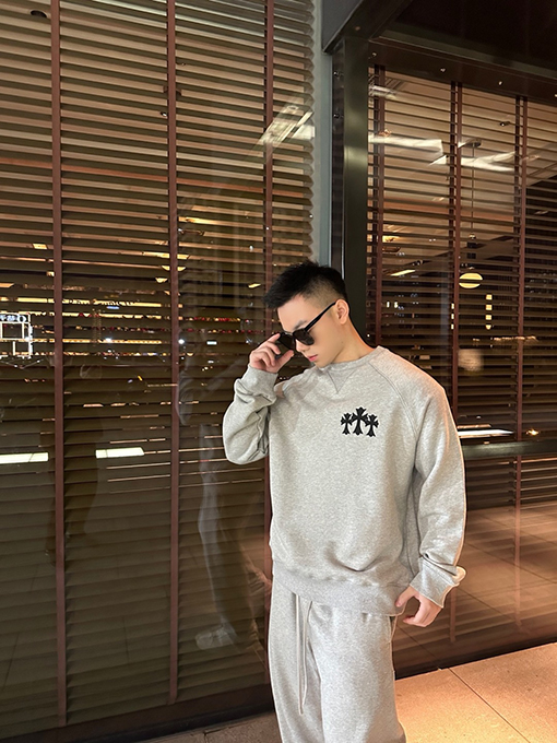 クロムハーツ ロゴクルーネックスウェットシャツ