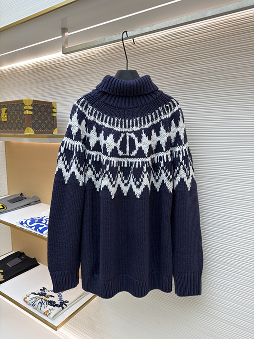 ディオール ジャカードタートルネックセーター