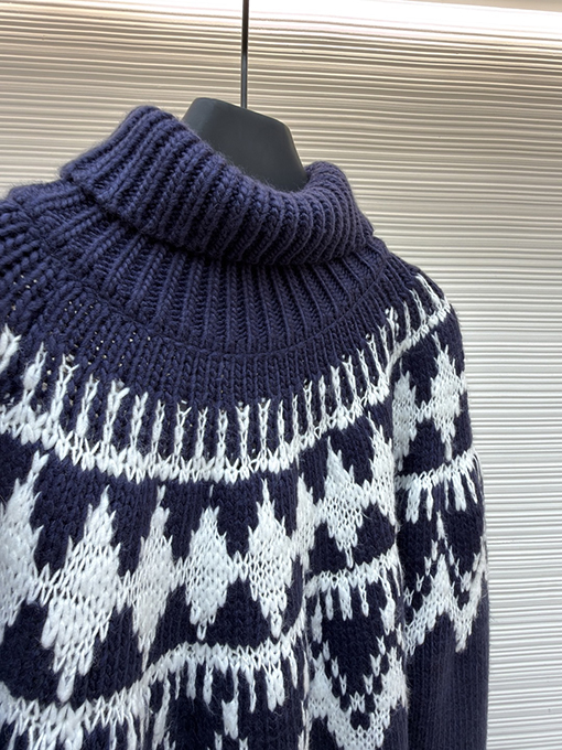 ディオール ジャカードタートルネックセーター