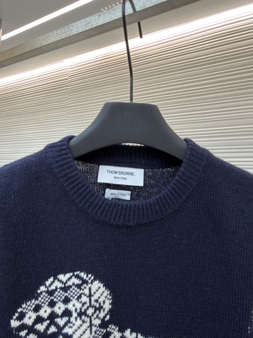 トムブラウン スノーフレークドッグウールクルーネックセーター