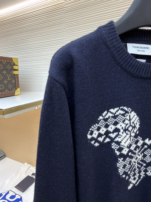 トムブラウン スノーフレークドッグウールクルーネックセーター