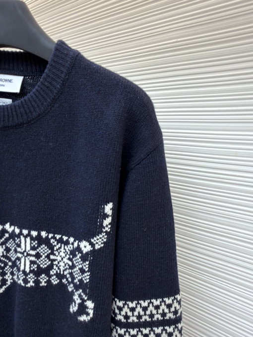 トムブラウン スノーフレークドッグウールクルーネックセーター