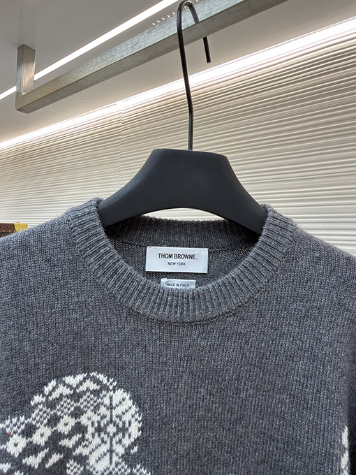 トムブラウン スノーフレークドッグウールクルーネックセーター