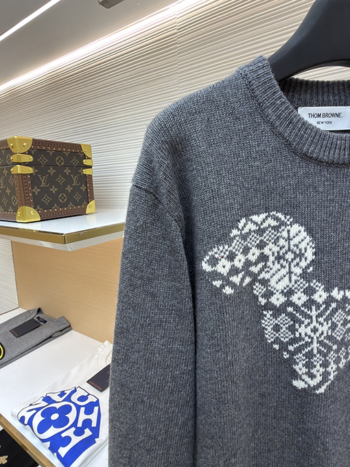 トムブラウン スノーフレークドッグウールクルーネックセーター