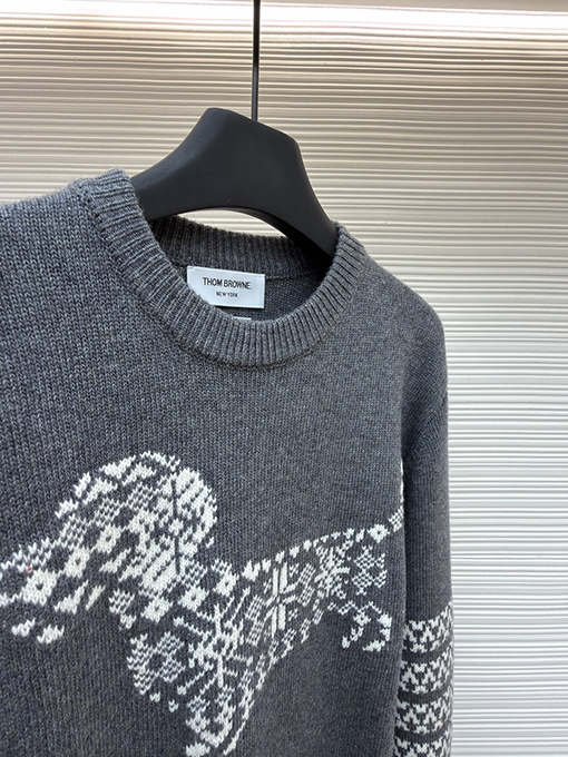 トムブラウン スノーフレークドッグウールクルーネックセーター