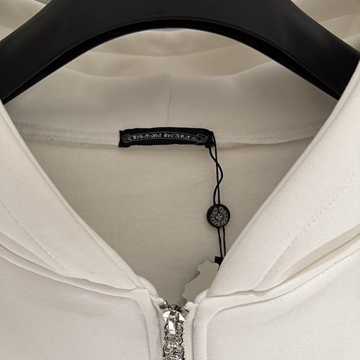 クロムハーツ 新作のフリース裏地付きジップアップフード付きスウェットシャツジャケット