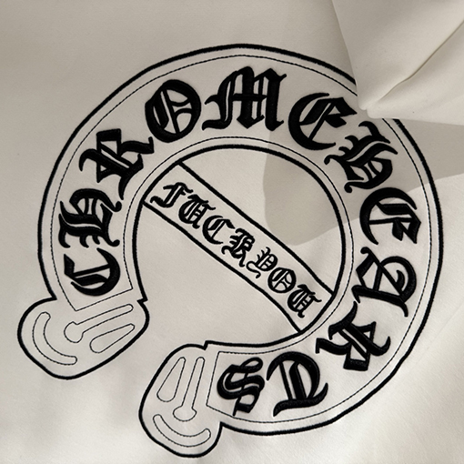 クロムハーツ 新作のフリース裏地付きジップアップフード付きスウェットシャツジャケット