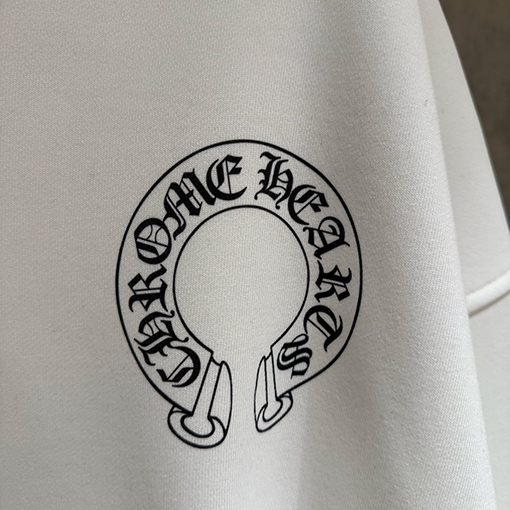 クロムハーツ クラシックフリース裏地のジップアップフード付きスウェットシャツジャケット