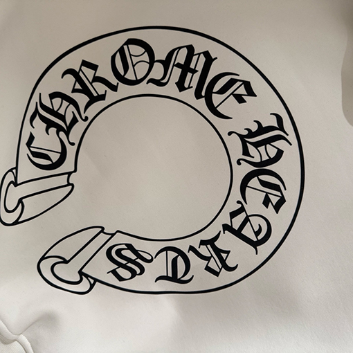 クロムハーツ クラシックフリース裏地のジップアップフード付きスウェットシャツジャケット