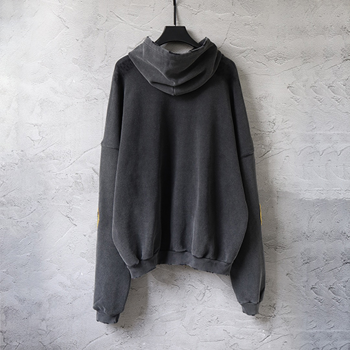 バレンシアガ Balenciaga ダメージのジップアップスウェットシャツジャケット