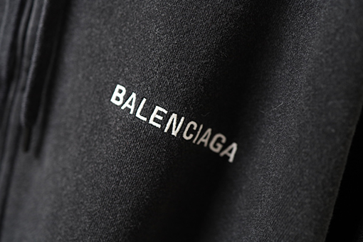 バレンシアガ Balenciaga ダメージのジップアップスウェットシャツジャケット