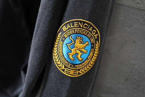 バレンシアガ Balenciaga ダメージのジップアップスウェットシャツジャケット