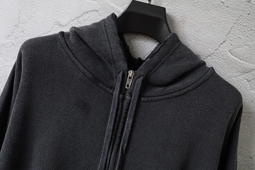 バレンシアガ Balenciaga ダメージのジップアップスウェットシャツジャケット