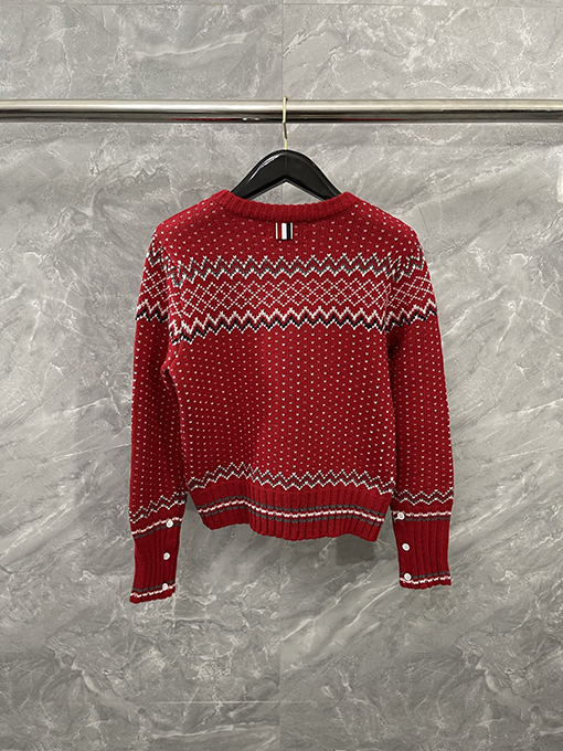 トムブラウン 新作フェアアイルクルーネックニットカーディガン