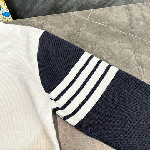 トムブラウン カラーブロックニットベースボールジャケット