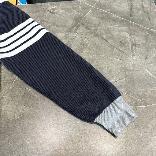 トムブラウン カラーブロックニットベースボールジャケット