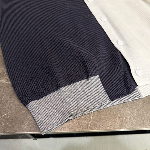 トムブラウン カラーブロックニットベースボールジャケット