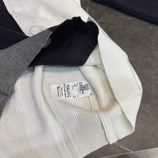 トムブラウン カラーブロックニットベースボールジャケット