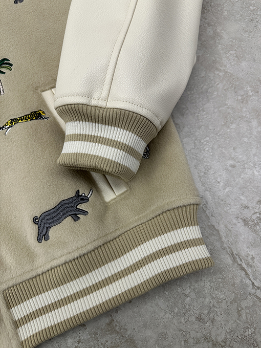 ルイヴィトン 動物の刺繍のベースボールジャケット