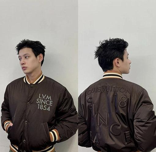 ルイヴィトン ダイヤモンド刺繍のバックコットンコート