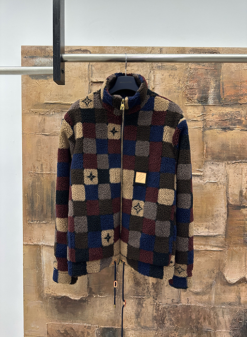 ルイヴィトンスーパーコピー チェック柄テディコート