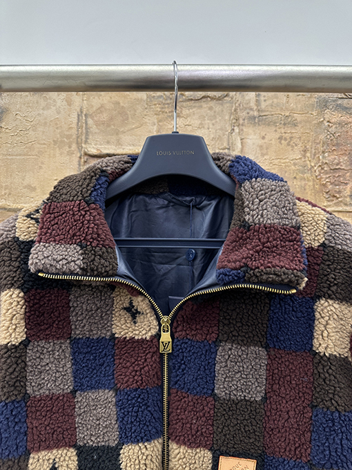 ルイヴィトンスーパーコピー チェック柄テディコート