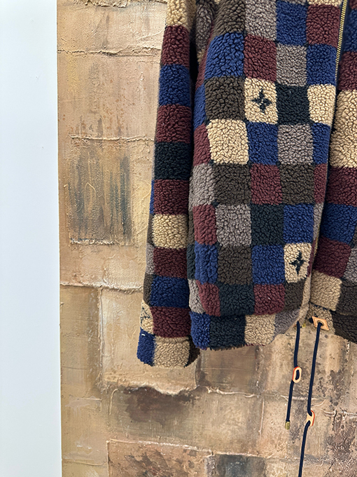 ルイヴィトンスーパーコピー チェック柄テディコート