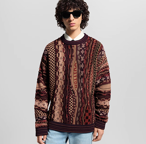 ルイヴィトン Nigo 花柄ジャカードパーフォレーションクルーネックセーター