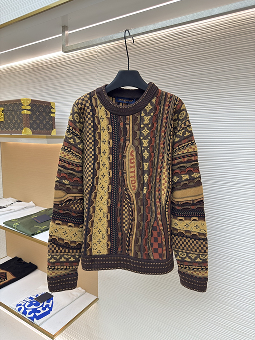 ルイヴィトン Nigo 花柄ジャカードパーフォレーションクルーネックセーター