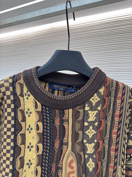 ルイヴィトン Nigo 花柄ジャカードパーフォレーションクルーネックセーター