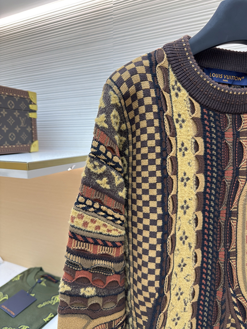 ルイヴィトン Nigo 花柄ジャカードパーフォレーションクルーネックセーター